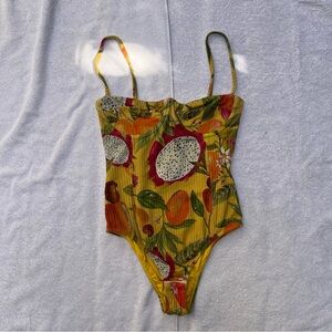 Farm Rio Yellow Bodysuit size Small